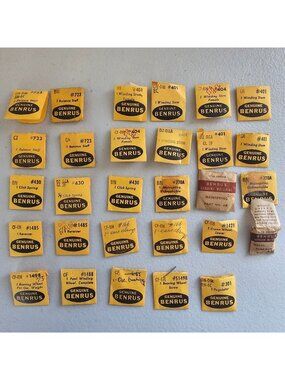 Lot 29 Benrus Watch Parts Open Balance Staff Stems Springs Wheels Regulator